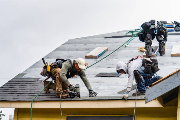 Professional Gutter Installation technician working in Antrim, NH